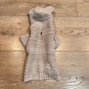 Pup Crew Dog Sweater Hoodie Bear Ears Knit Gray Size Small S